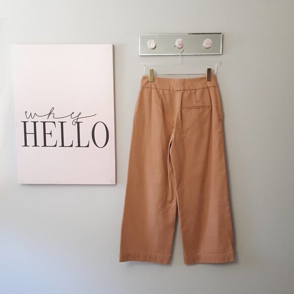 NWT Club Monaco sand wide leg flare cotton pants, 2 - Picture 7 of 7